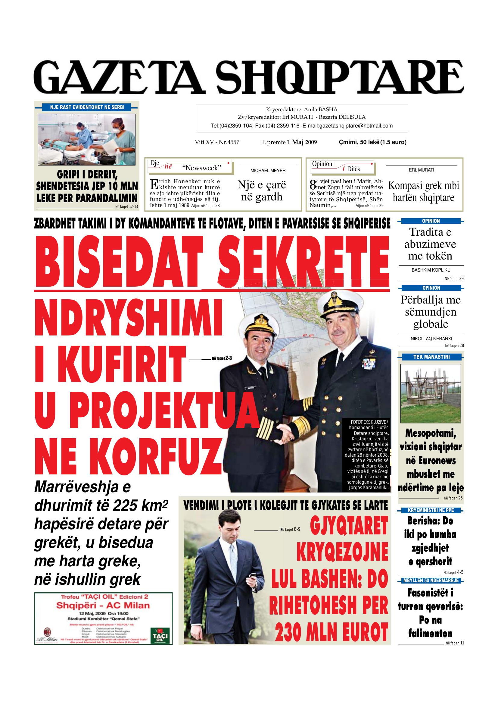 Gazeta Shqiptare 2009-05-01